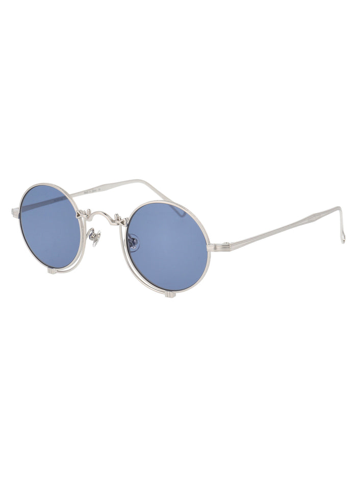 Palladium White Cobalt Blue Metal Sunglasses