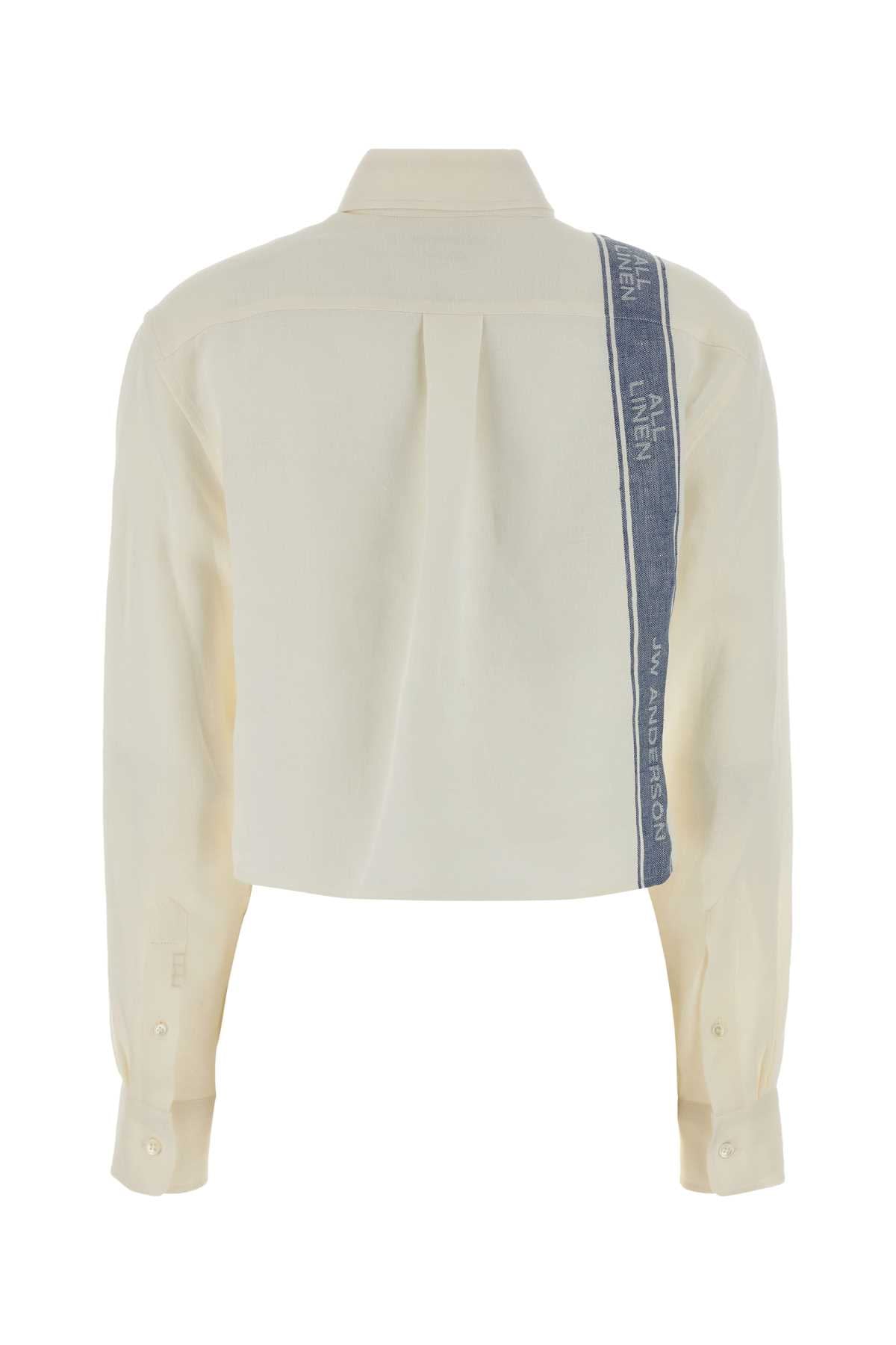 Ivory Linen Shirts Offwhiteblue Exterior: Camicie