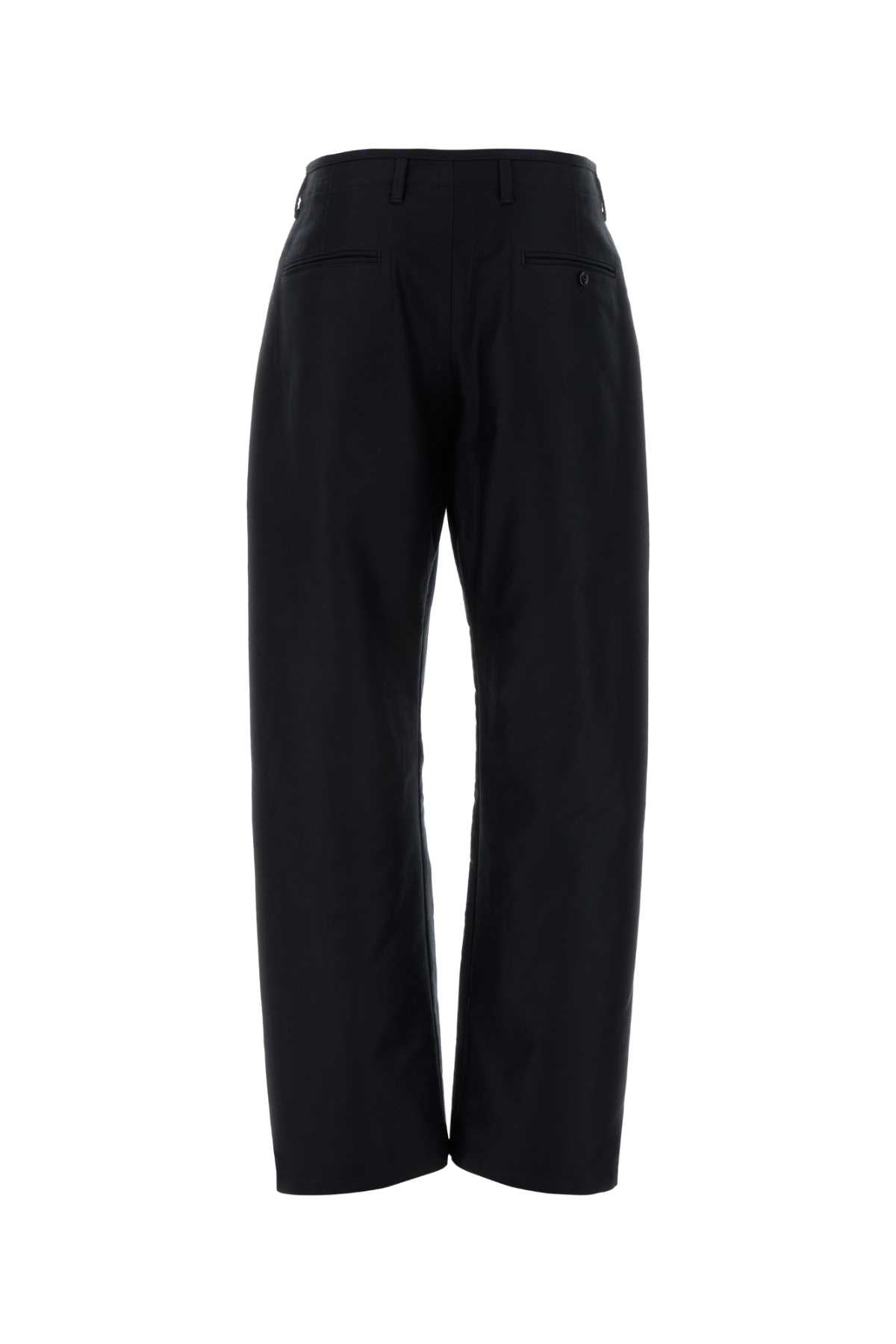 Black Cotton Wide-Leg Pant Urchin Exterior: Pantaloni