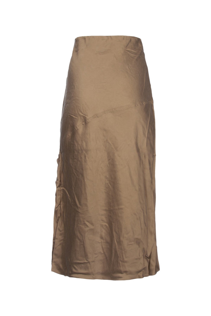 Gonna Taupe Cotton Gonne