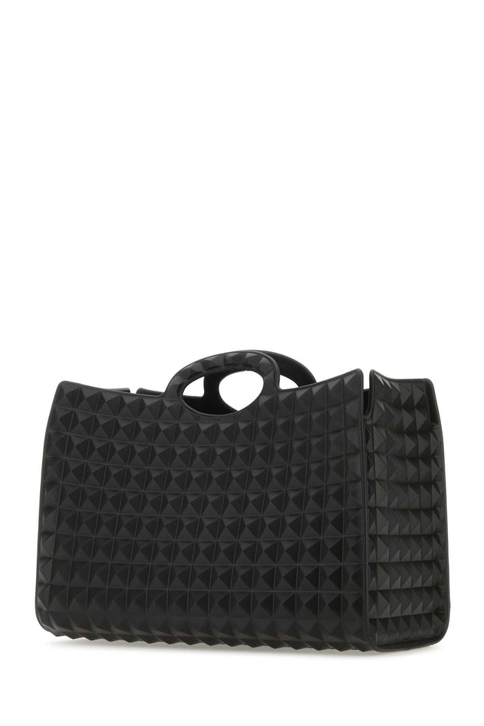 Black Rubber Le Troisiã¨me Shopping Bag Exterior: Borse A Mano
