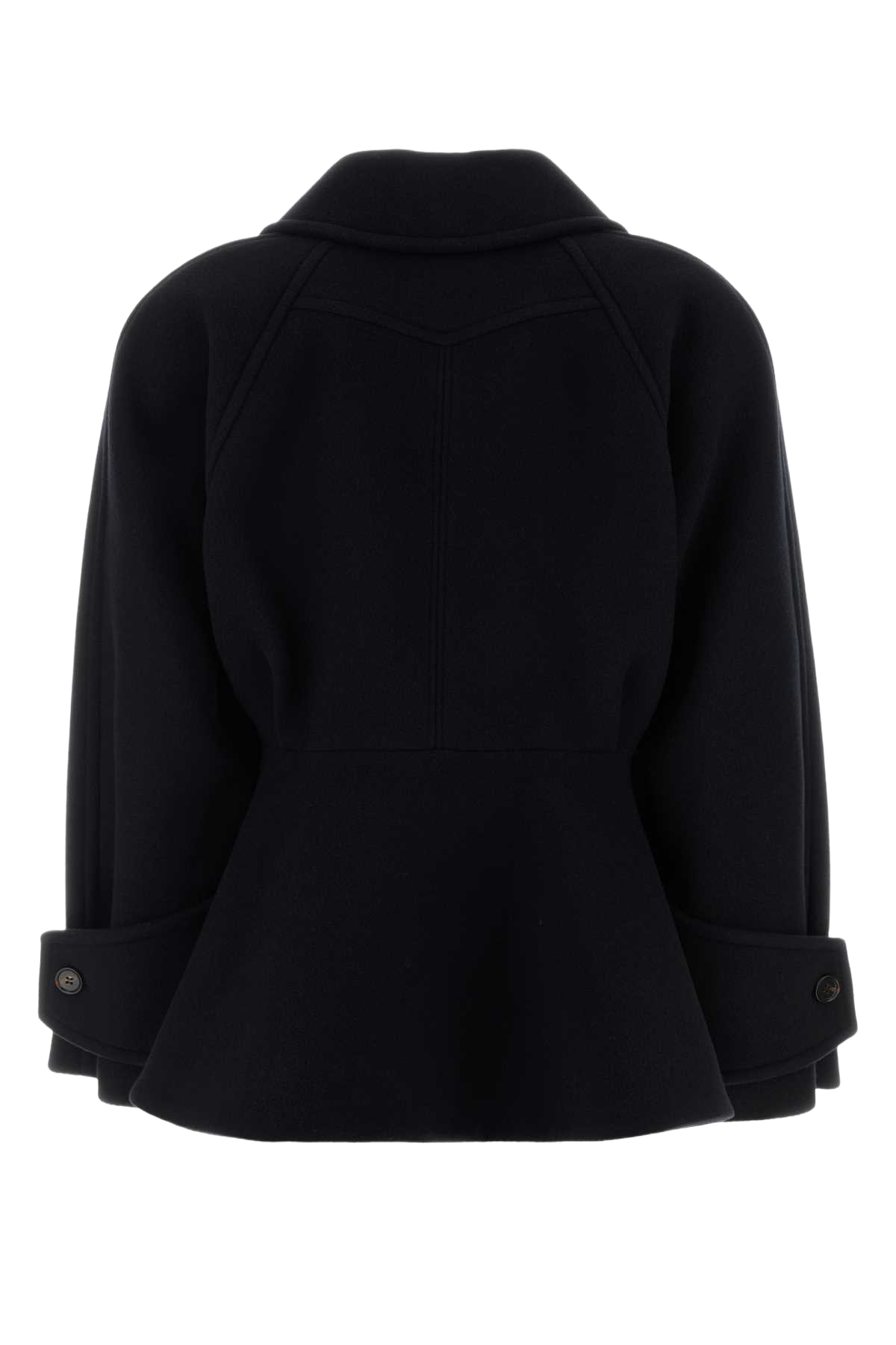 Black Wool Blend Coat Iconicnavy Cappotti