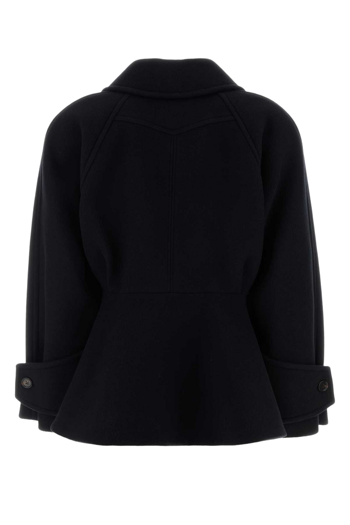 Black Wool Blend Coat Iconicnavy Cappotti