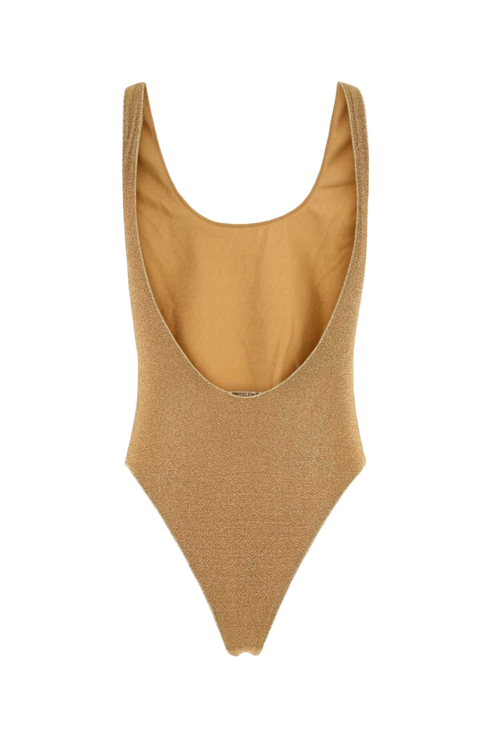 Gold Nylon Blend Lumiere Swimsuit Costumi Da Bagno