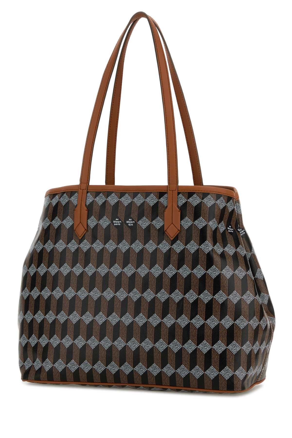 Printed Canvas Tote No.47 Shopping Bag Cognacnoir Borse A Mano