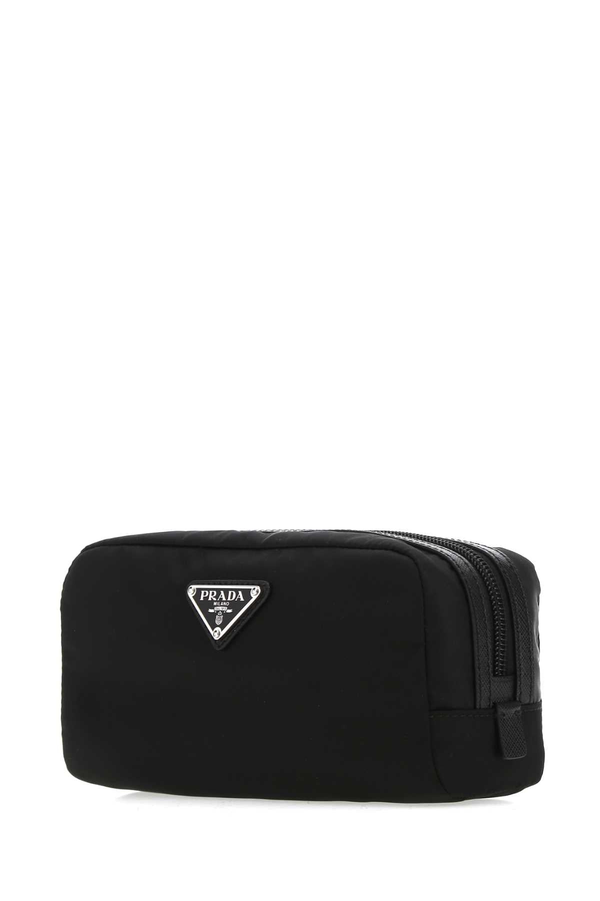 Black Re-Nylon Beauty Case Nero Poliammidericiclata-vitello