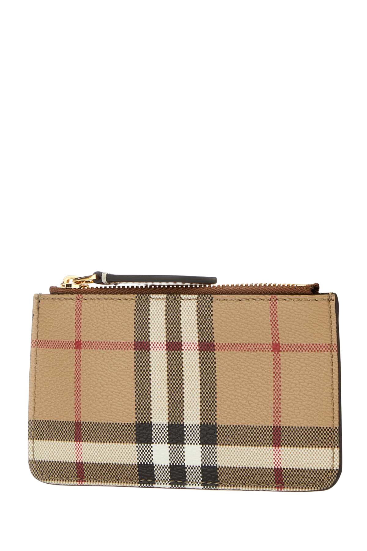 Printed Canvas Coin Purse Archivebeige Polyurethane Polyester Cotton Portafogli