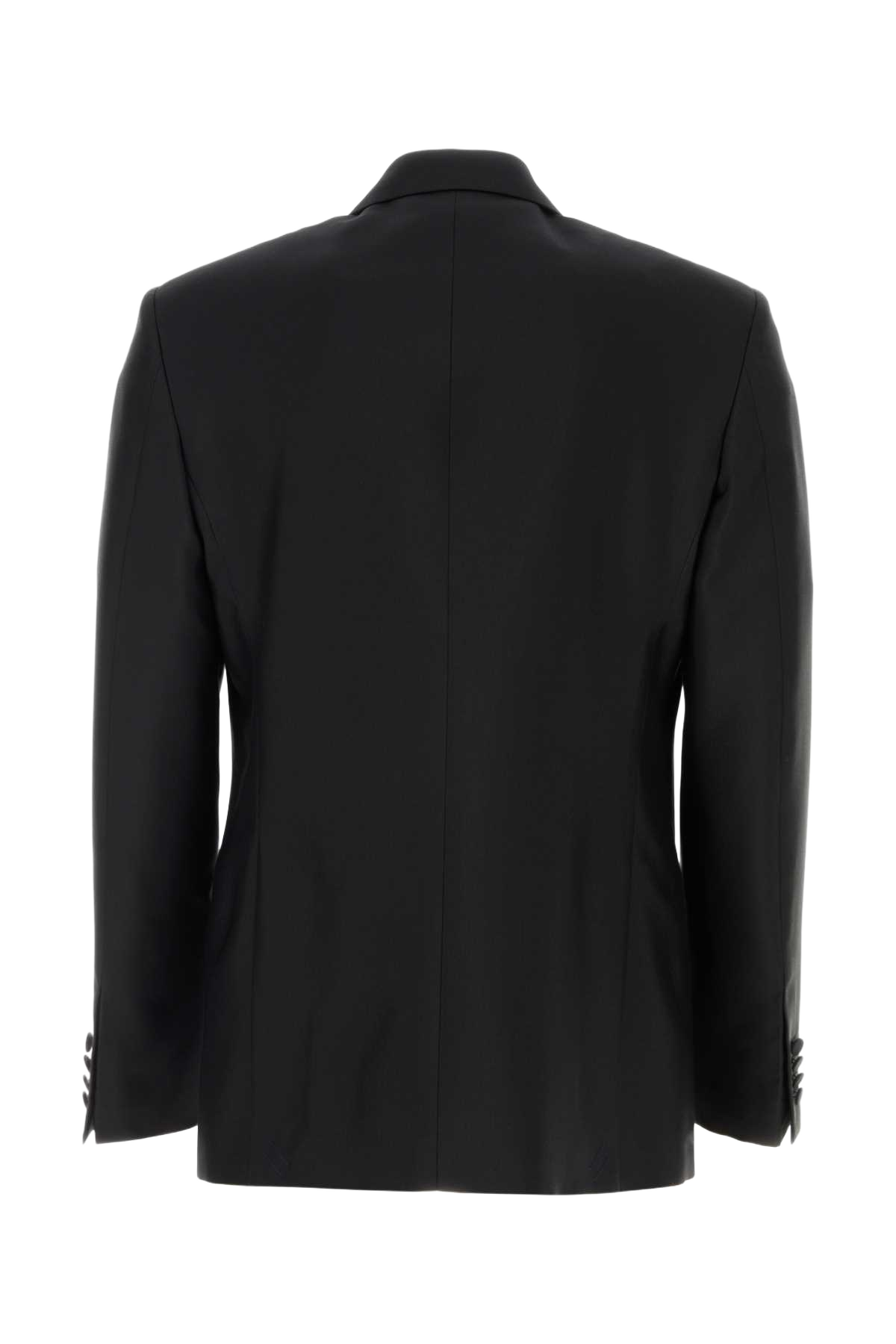 Black Wool Blend Blazer Giacche E Gilet