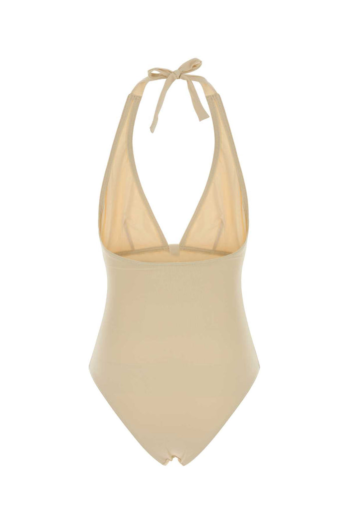 Cream Stretch Nylon Harmony Swimsuit Panama Costumi Da Bagno
