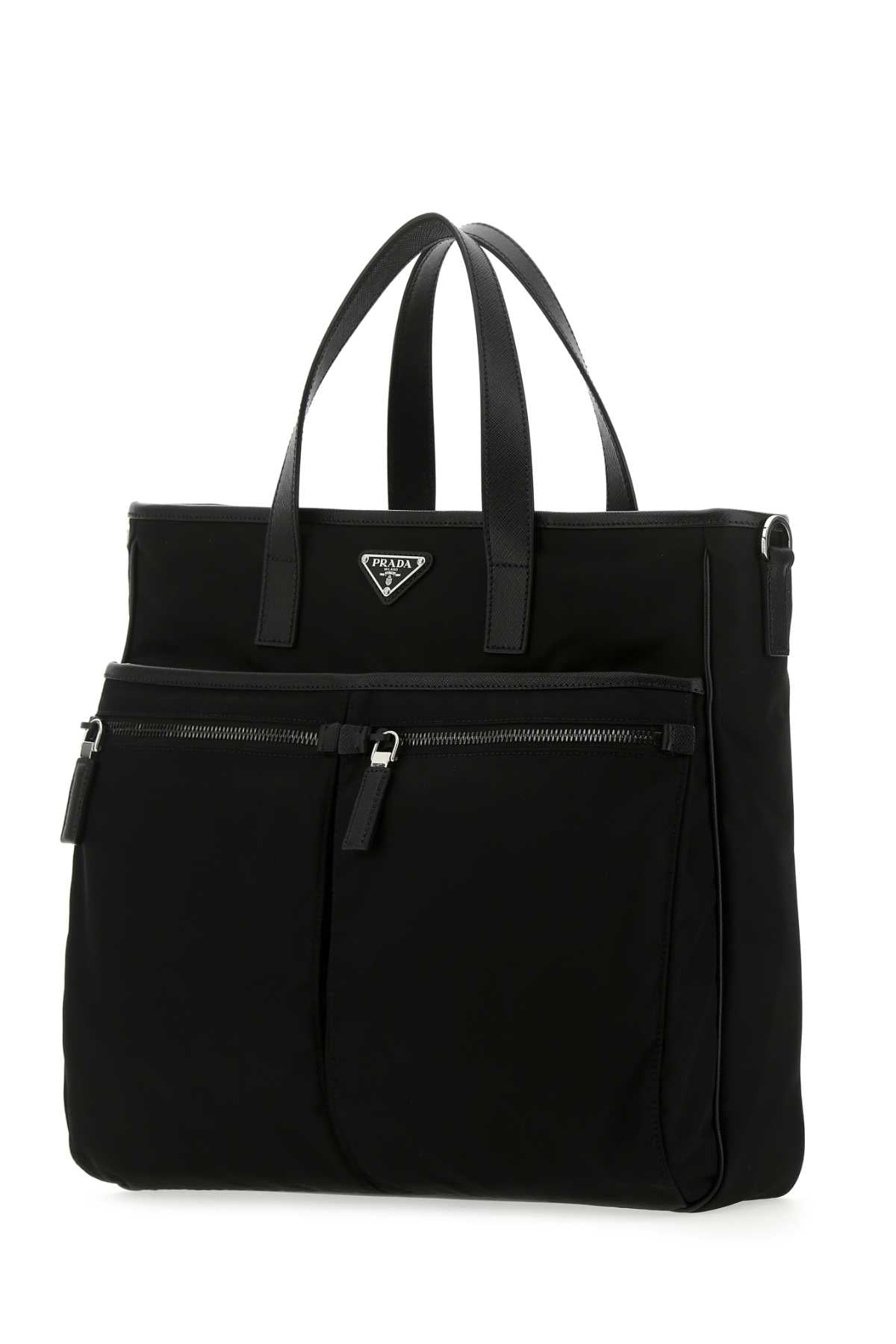 Black Nylon Handbag F0002 Poliammidericiclata-vitello Borse A Mano