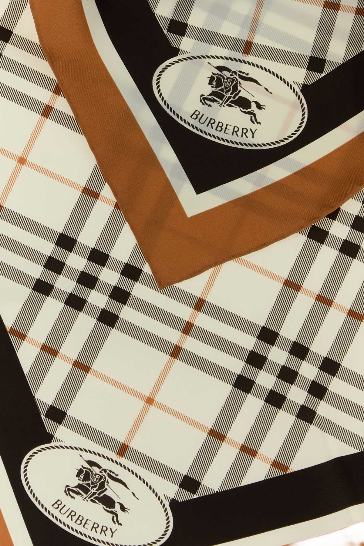 Printed Silk Foulard Pebblewhite Mulberry Sciarpe E