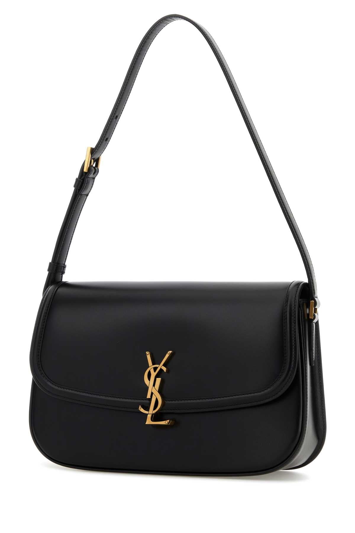 Black Leather Medium Solferino Shoulder Bag Nero Borse A Mano