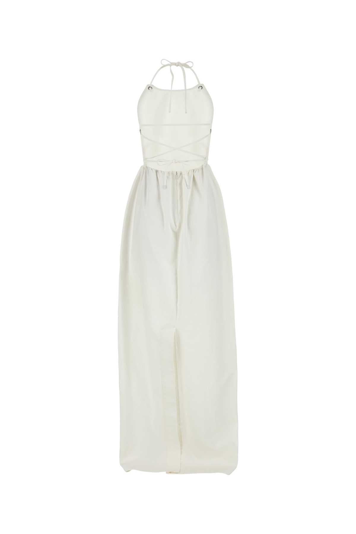 White Denim Europa Dress Bianco Exterior: Cotton Abiti