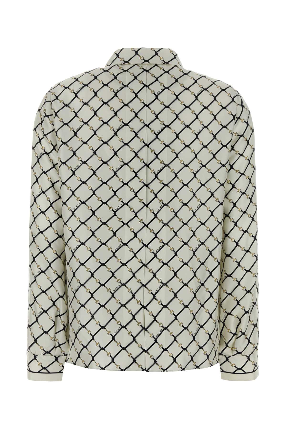 Printed Silk Shirt Whiteblackmc Camicie
