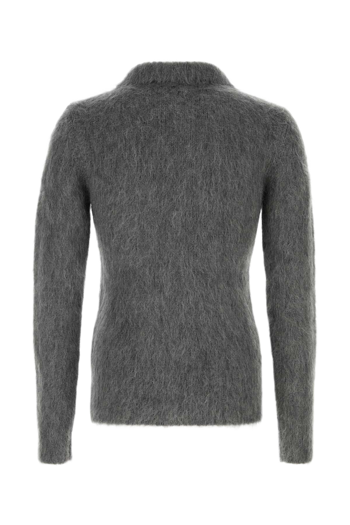 Grey Mohair Blend Cardigan Lillac Exterior: Nylonwool Polo