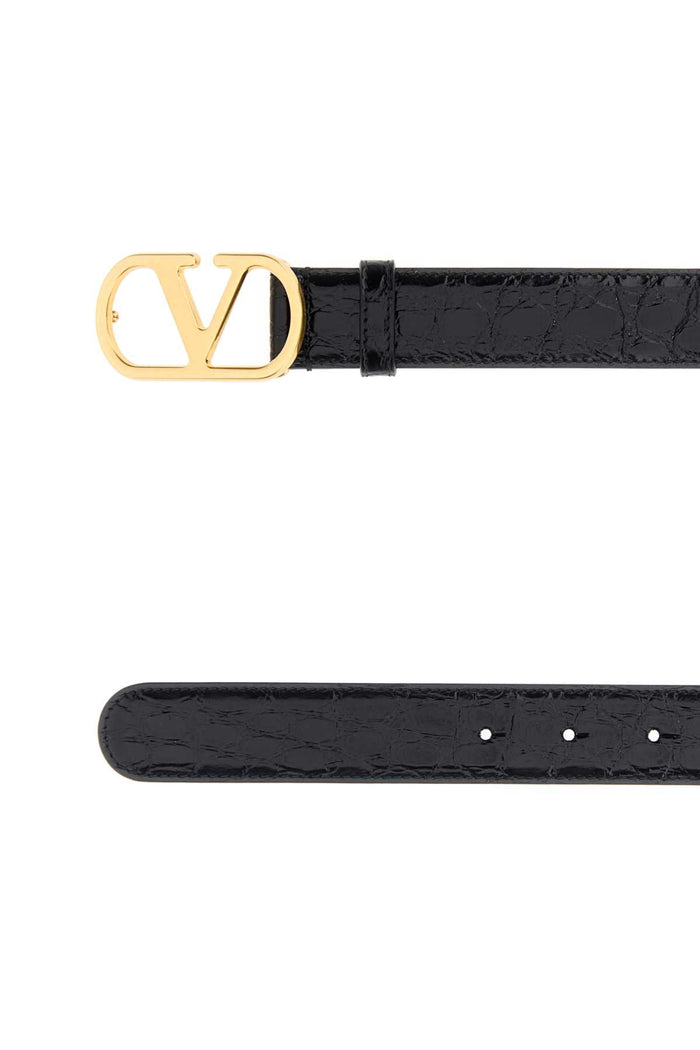 Black Leather Belt Nero Cinture