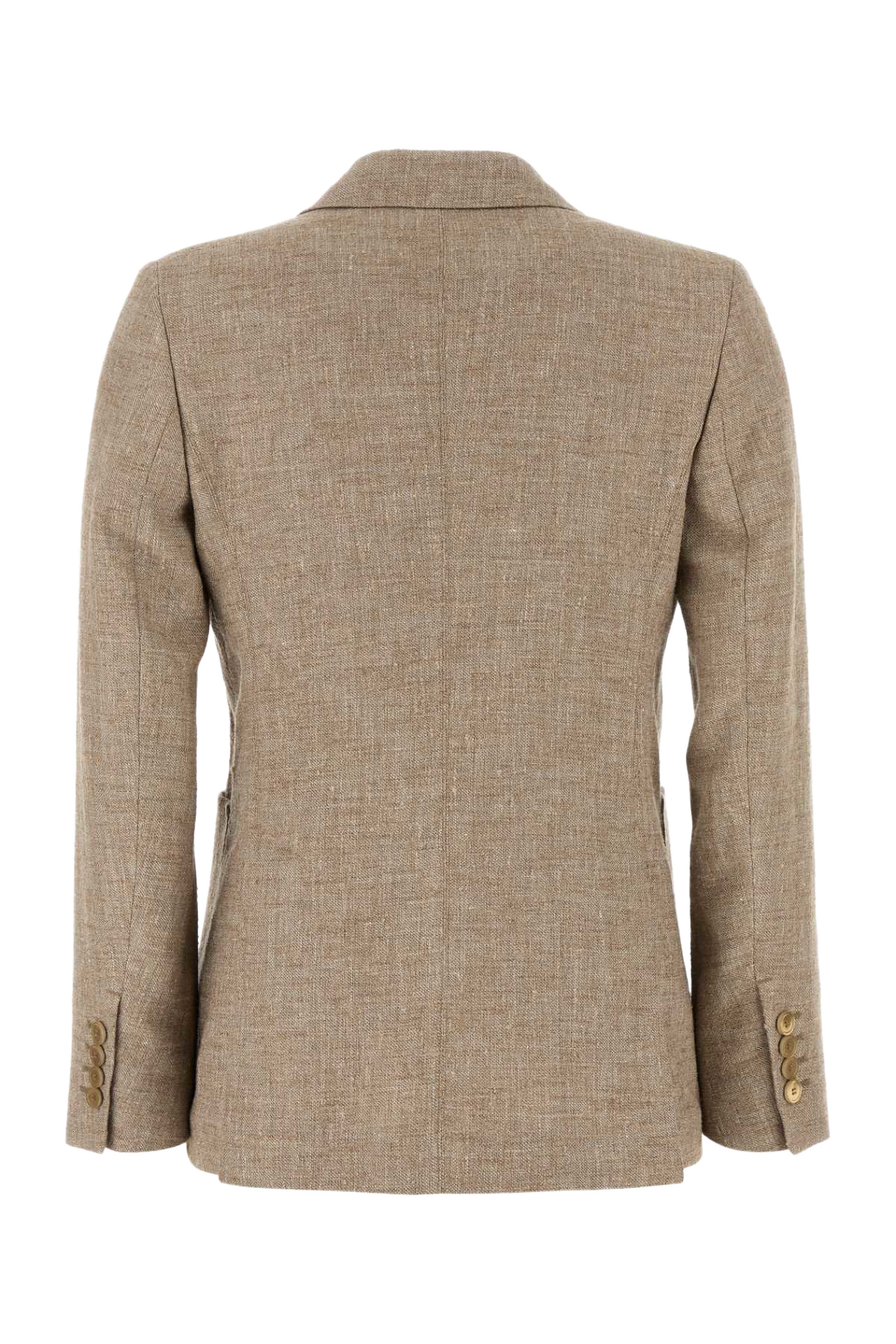 Cappuccino Linen Blend Targa Blazer Cammello Giacche E Gilet