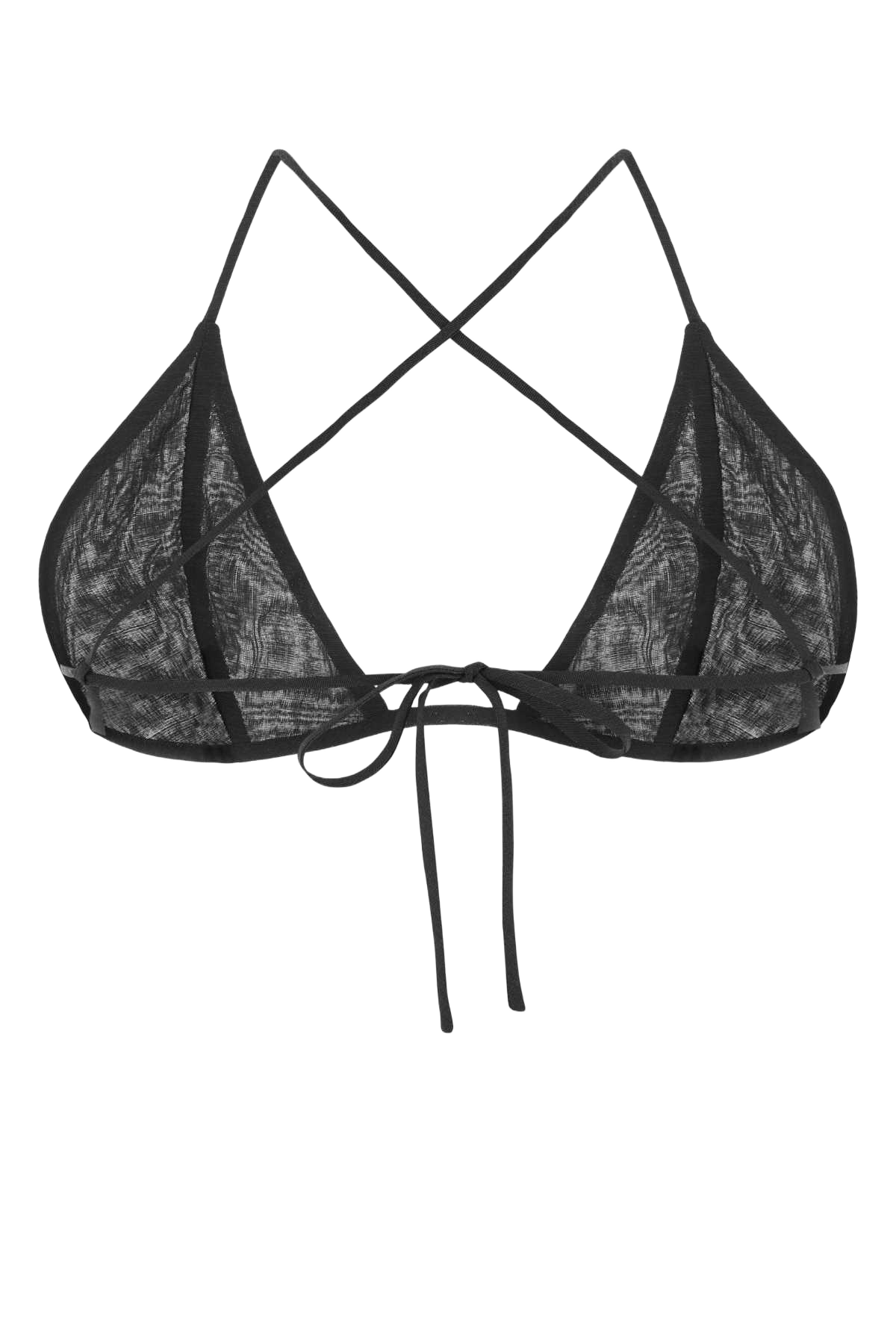 Black Wool Blend Triangle Bra 0555 Intimo