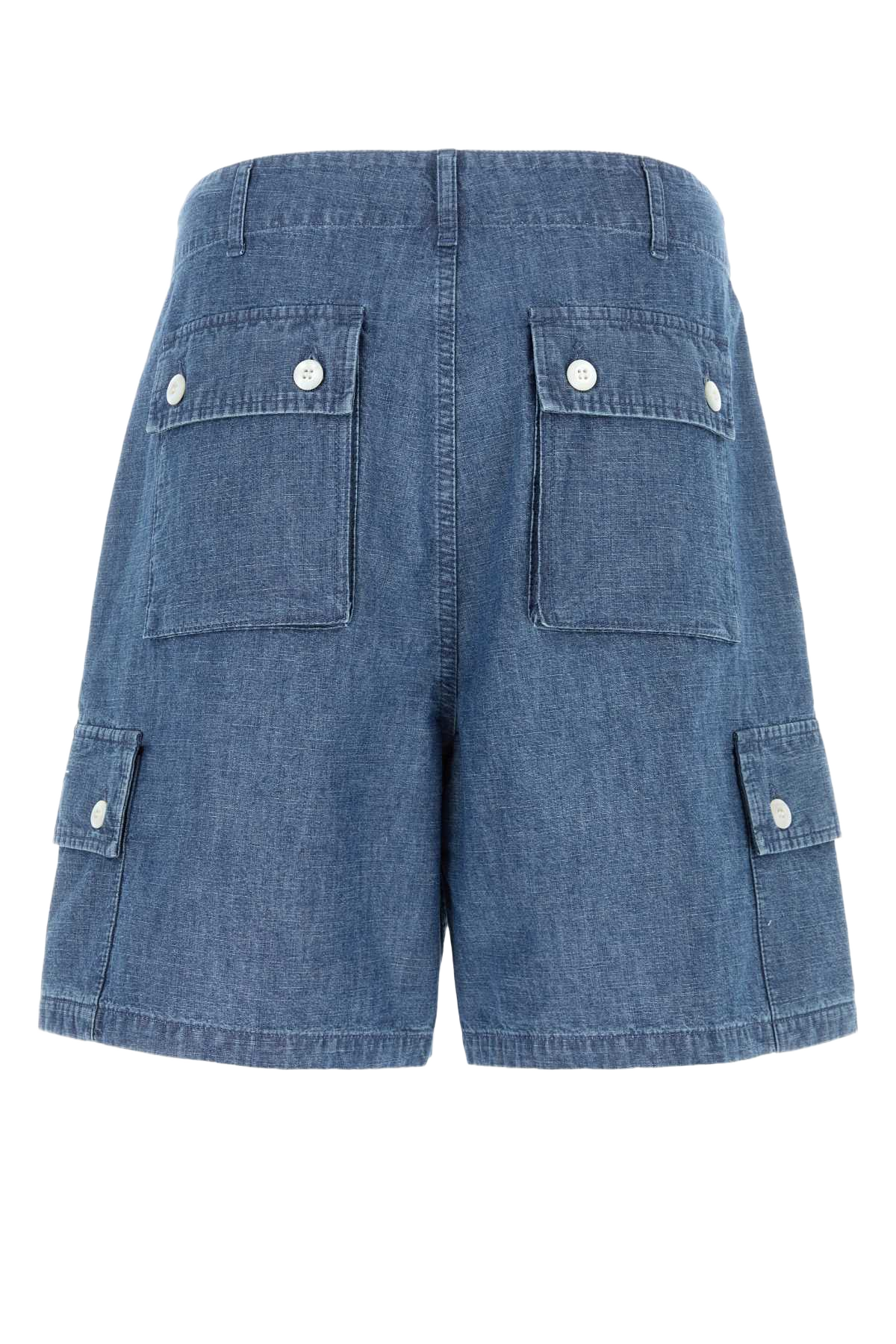 Denim Bermuda Shorts Denimblue Exterior: Cotton