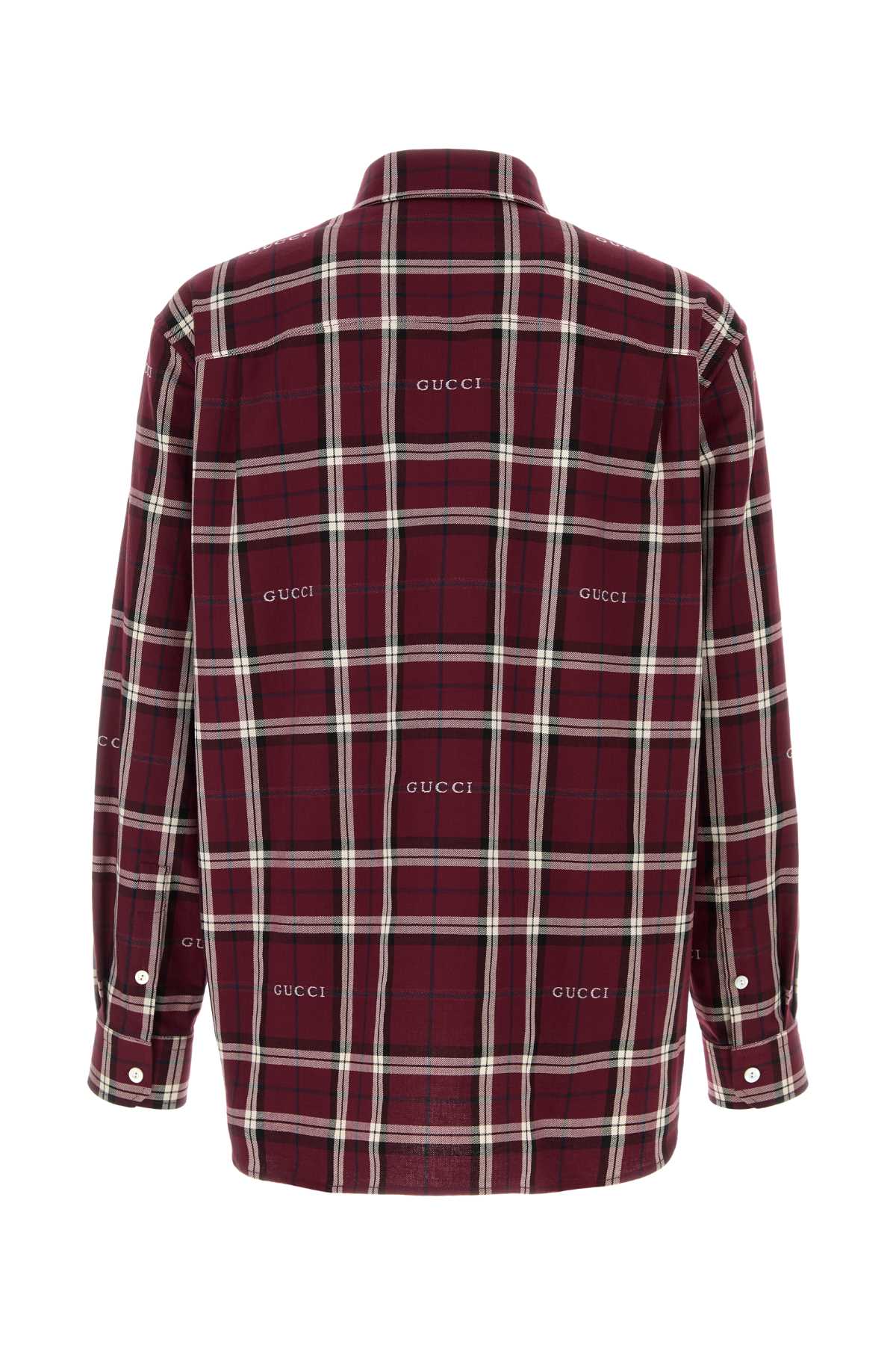 Bordeauxwhitemc Cotton Camicie