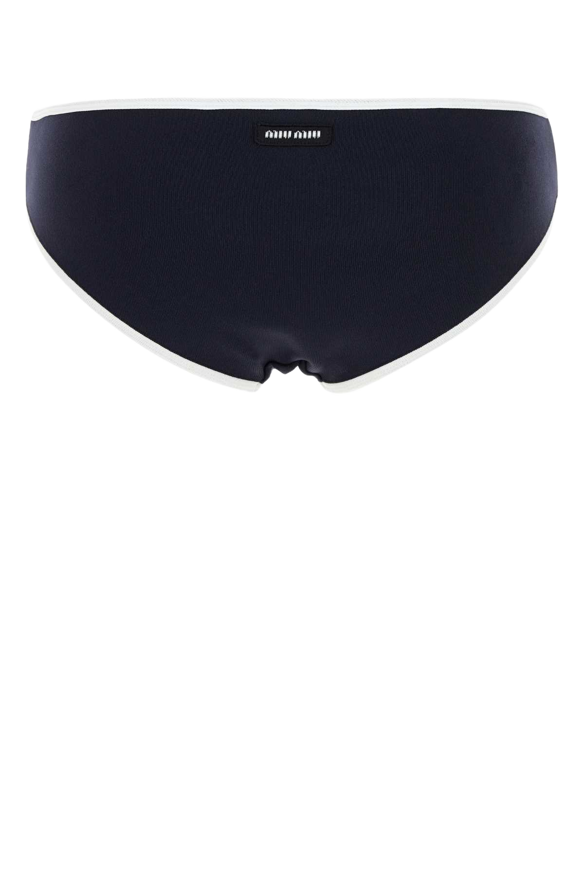 Midnight Blue Stretch Nylon Bikini Bottom Blubianco Intimo