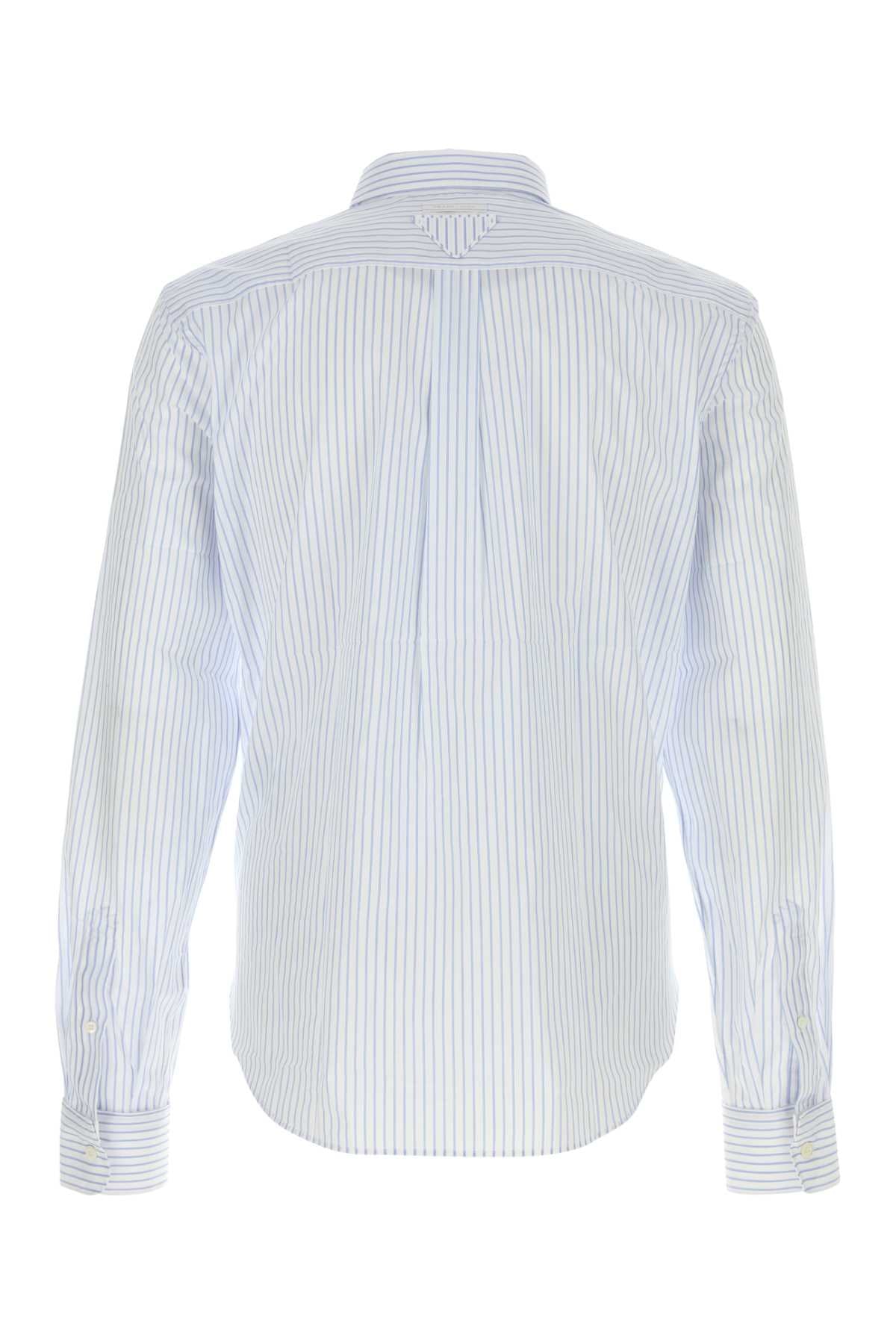 Embroidered Poplin Shirt Biancoazzurro Co-trochusniloticus Camicie