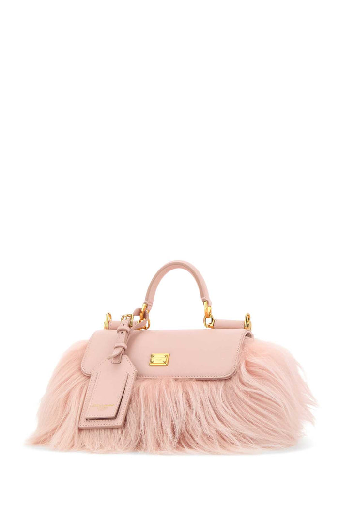 Pink Shearling Mini My Sicily Handbag Cipriapolvere Borse A Mano