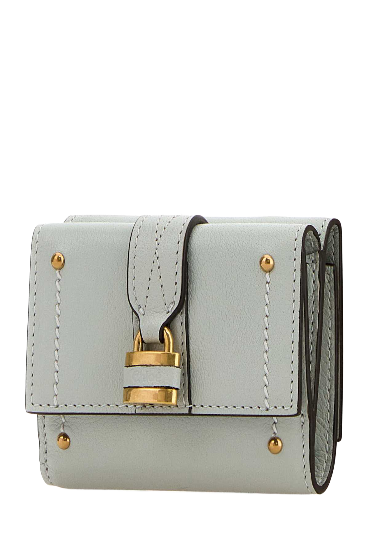 Pastel Light Blue Leather Mini Paddington Wallet Aquagrey Portafogli