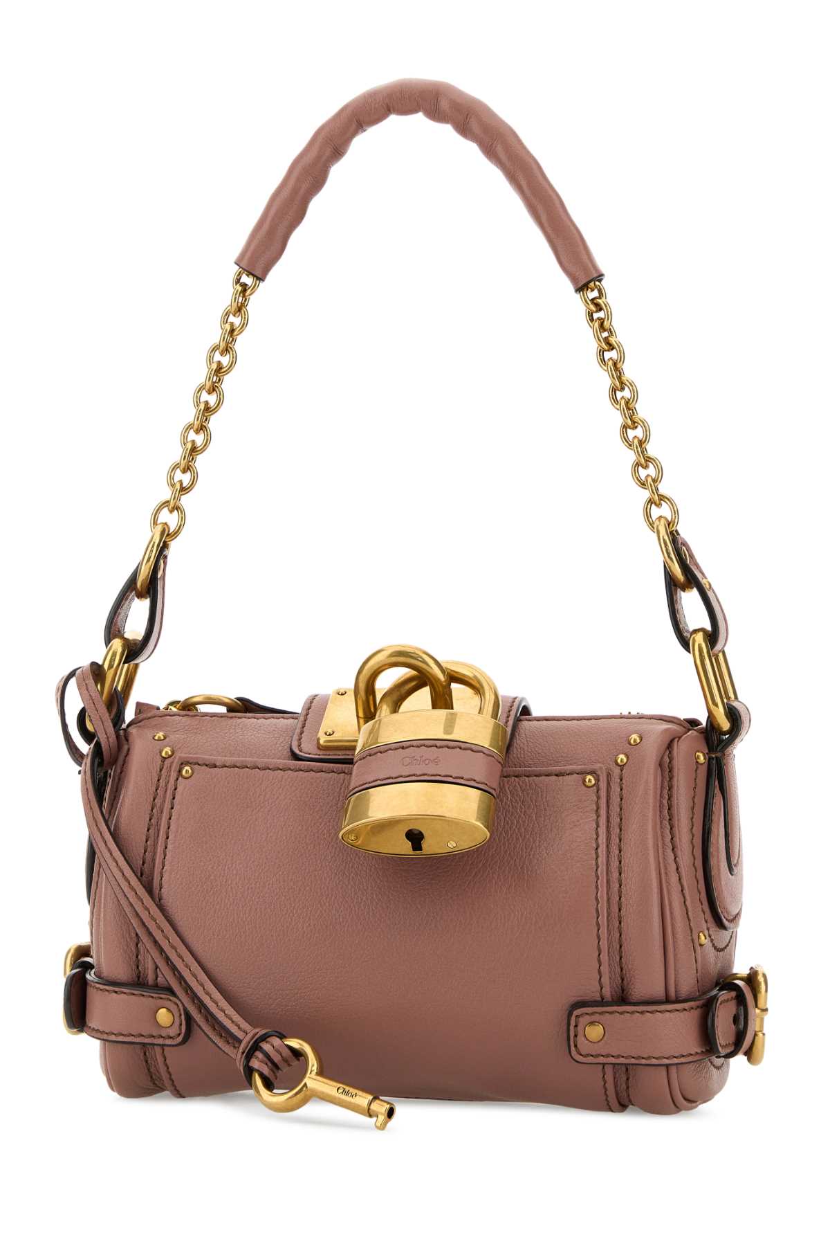 Antiqued Pink Leather Small Paddington Shoulder Bag Nougat Borse A Mano