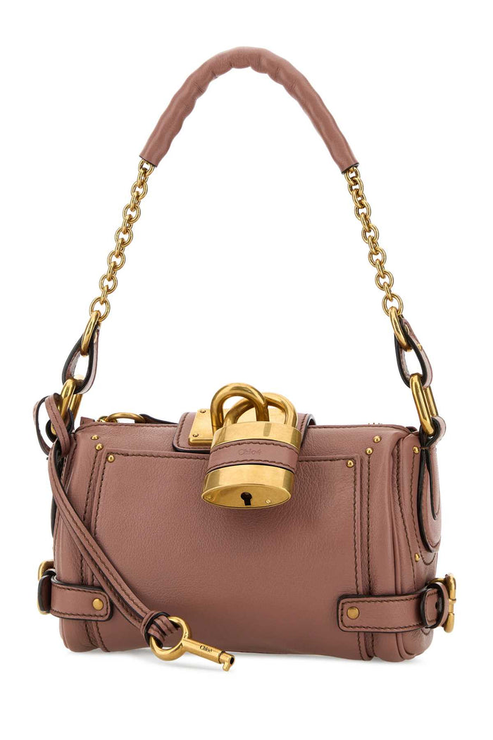 Antiqued Pink Leather Small Paddington Shoulder Bag Nougat Borse A Mano