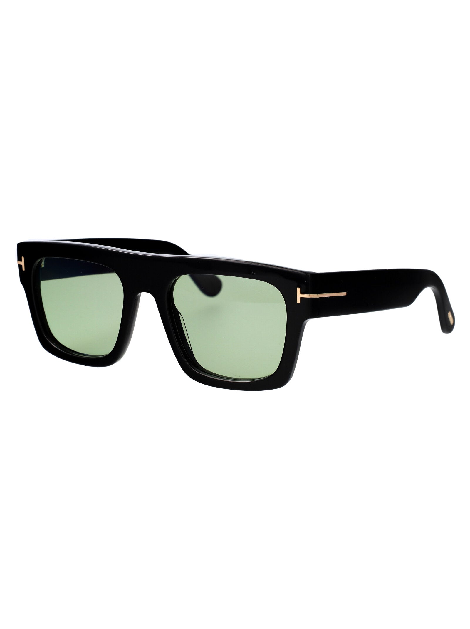 Ft0711 01n Nero Lucido / Verde Acetate Sunglasses