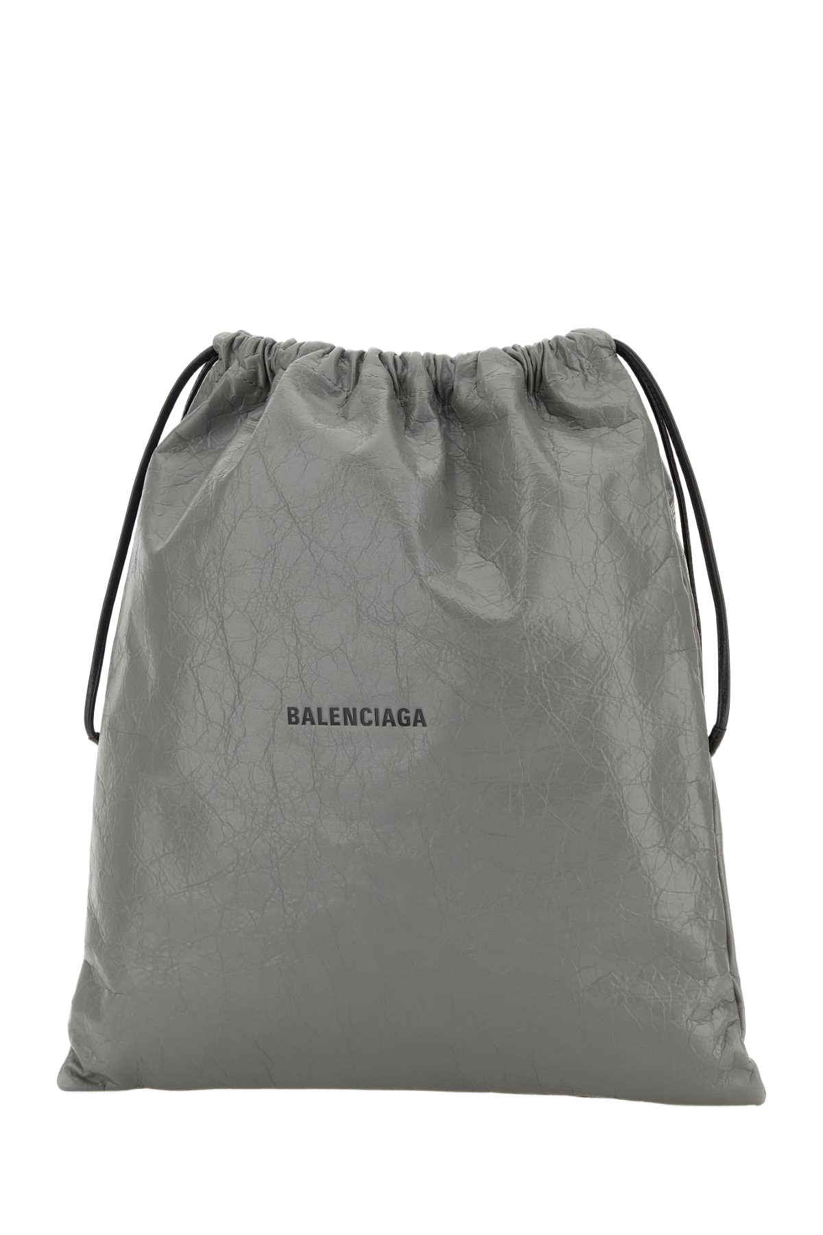 Grey Leather Dust Bag Clutch Bal Grey/l Black T Domesticated Lamb Le Borse A Mano