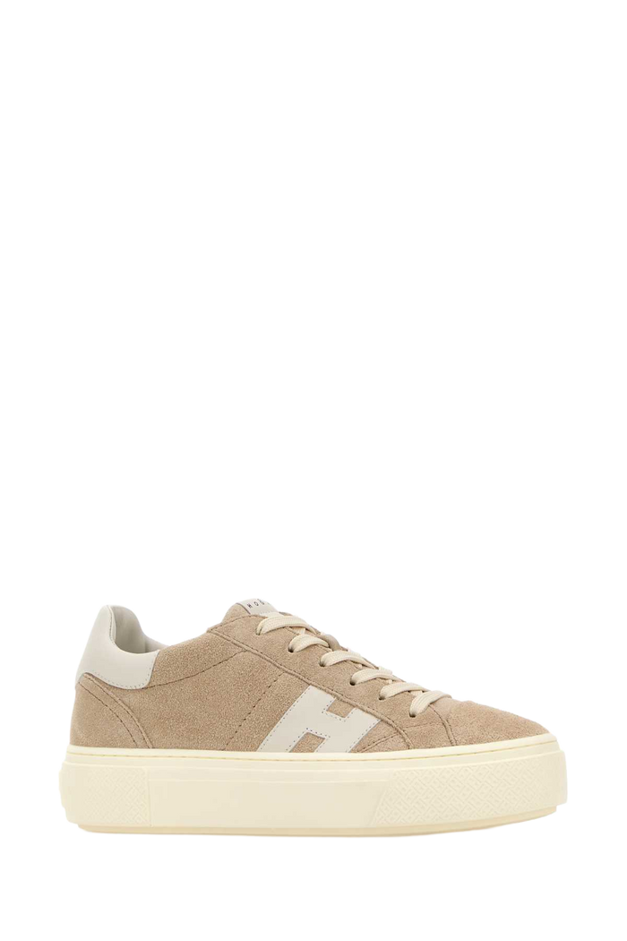Beige Suede Sneakers C600natur