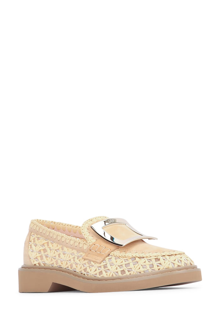 Viv Rangers Raffia Braided Loafe 25 C209desertoscum021collantchiac002avori Mocassini