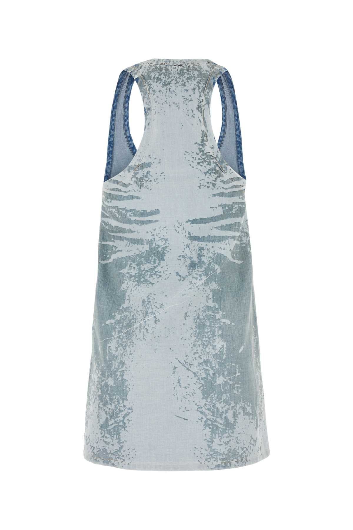 Printed Denim Mini Dress 01 Exterior: Cotton Abiti