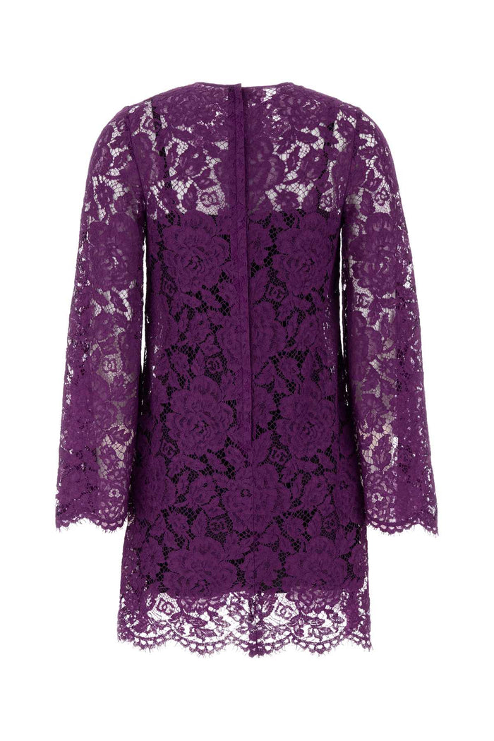 Purple Lace Dress Viola Abiti