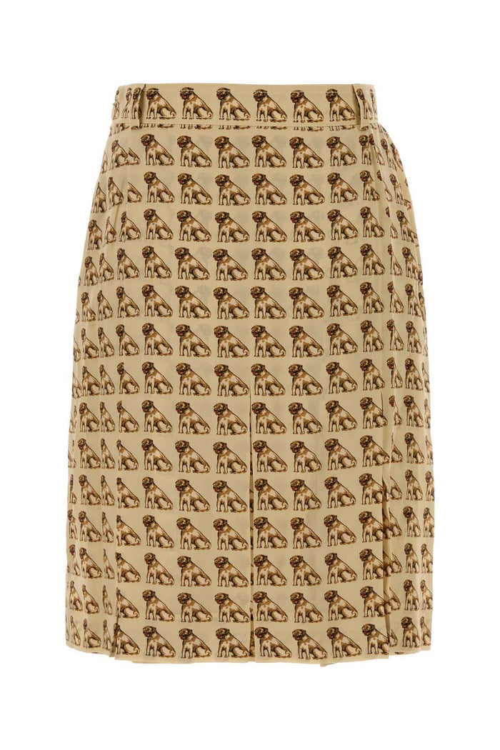 Printed Crepe Skirt Betullamulticolor Exterior: Silk Gonne
