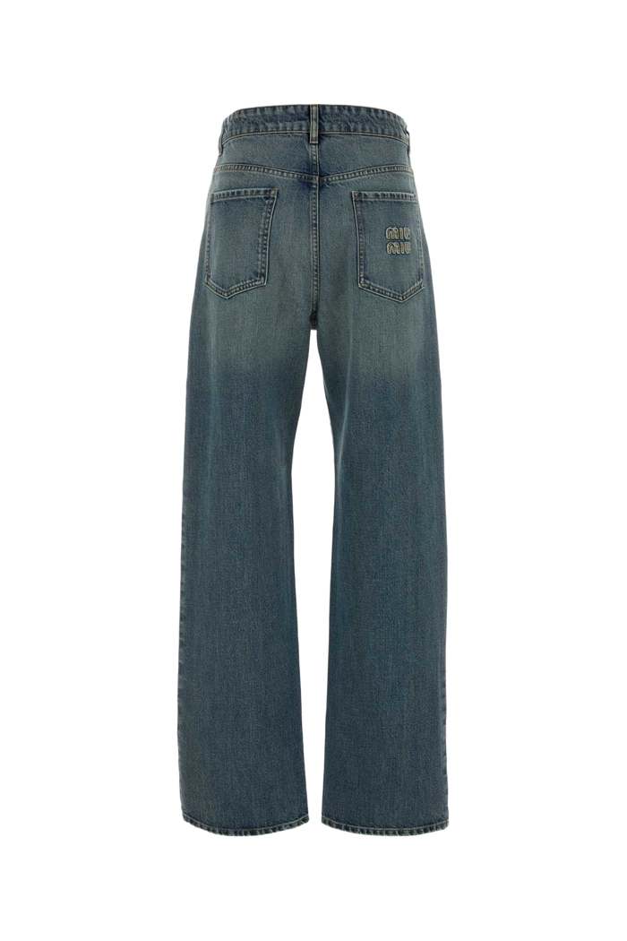 Denim Jeans Bleu Exterior: Cotton