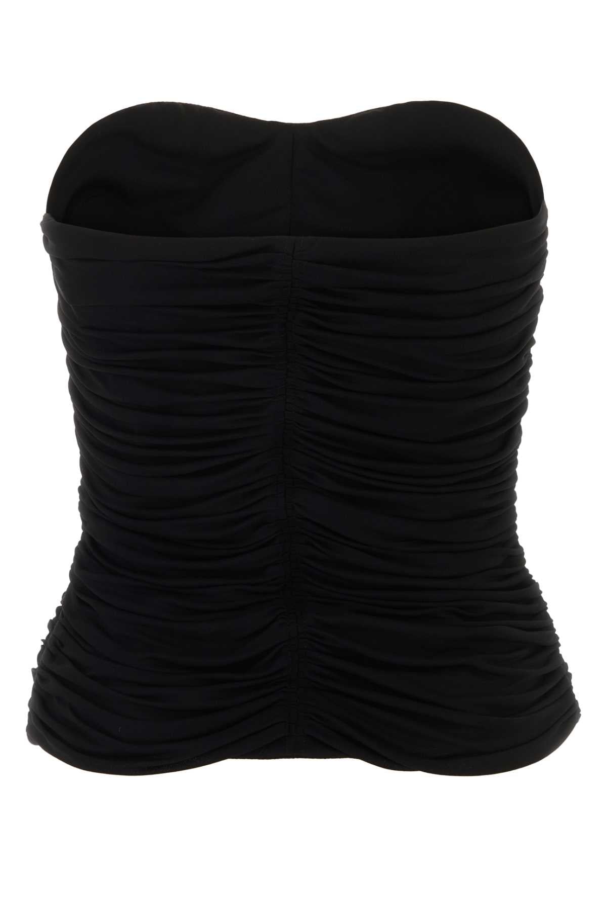 Black Viscose Top Noir Maglie