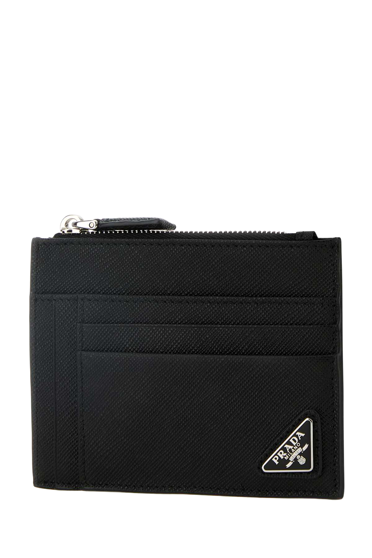 Black Leather Card Holder Nero Vitello Portafogli