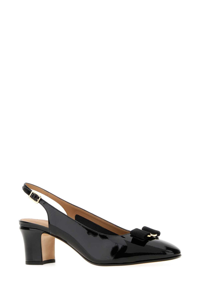 Black Leather Vetty 55 Pumps Nerobiscotto Scarpe Con Tacco