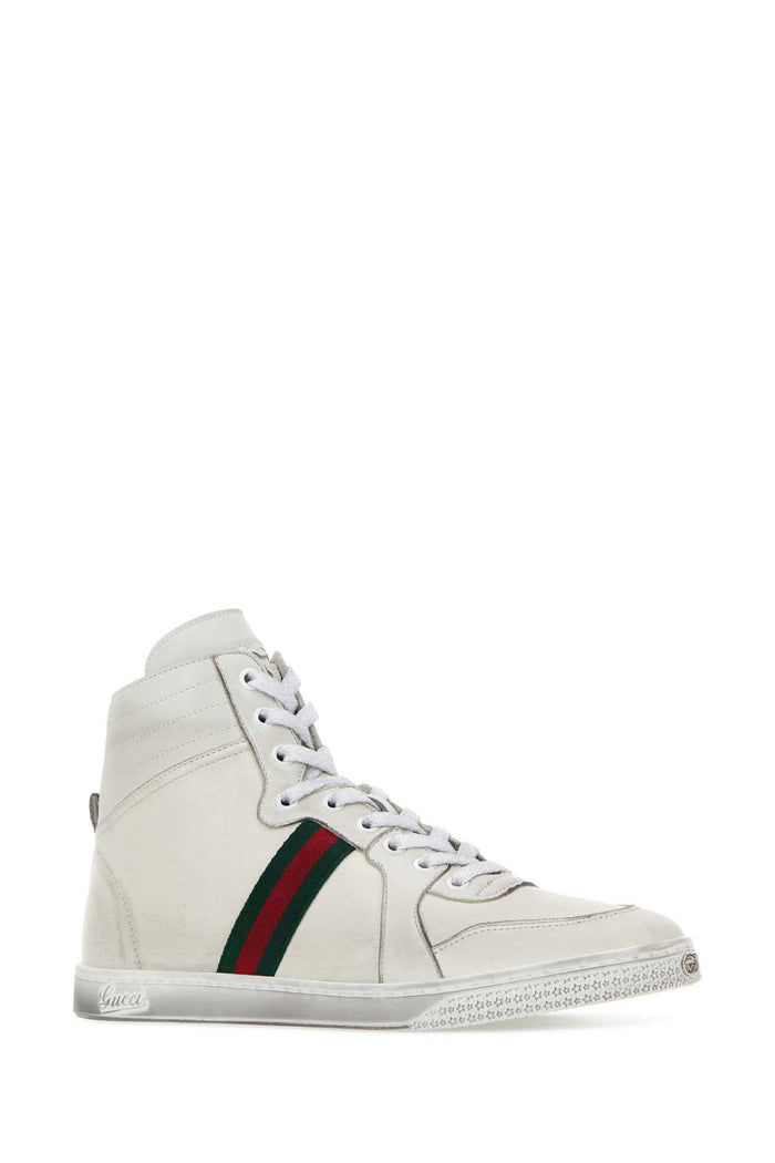 Chalk Nappa Leather Sneakers Whitewhitevrv