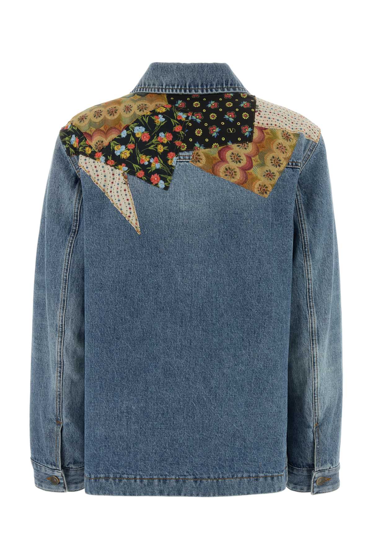 Denim Padded Jacket Mediumbluedenim Cotton Giubbini