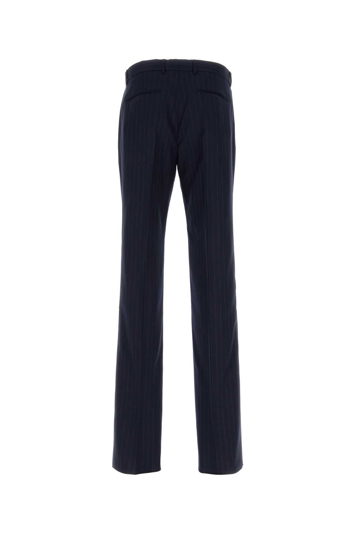 Embroidered Wool Pant Deepblue Exterior: Pantaloni
