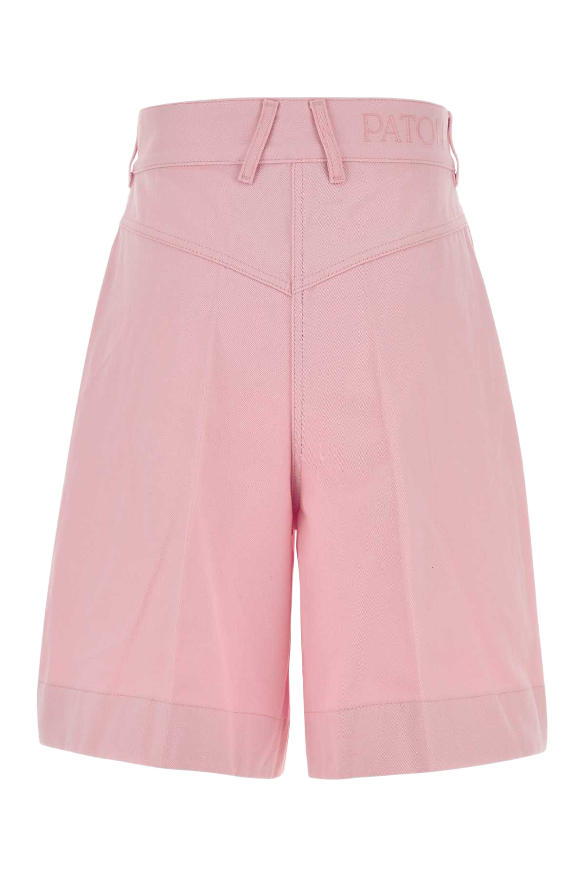 Pink Cotton Bermuda Shorts Pinksunset Exterior