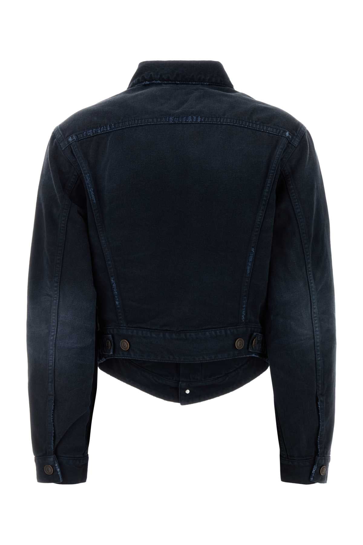 Dark Blue Denim Jacket Navy/dirty T Cotton Giubbini