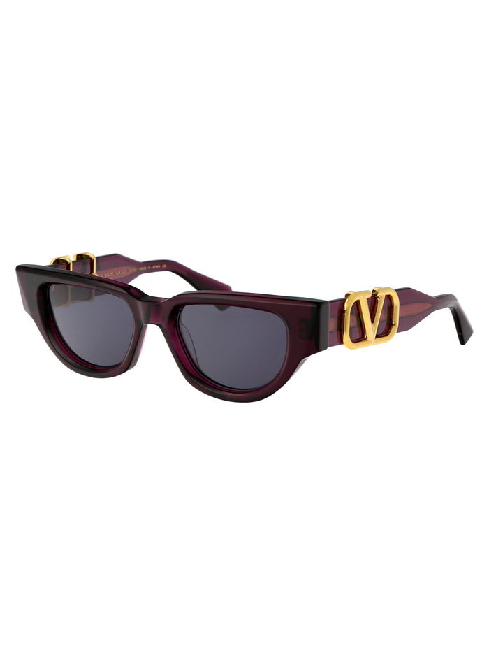 V - Due 103d Pur Gld Acetate Sunglasses