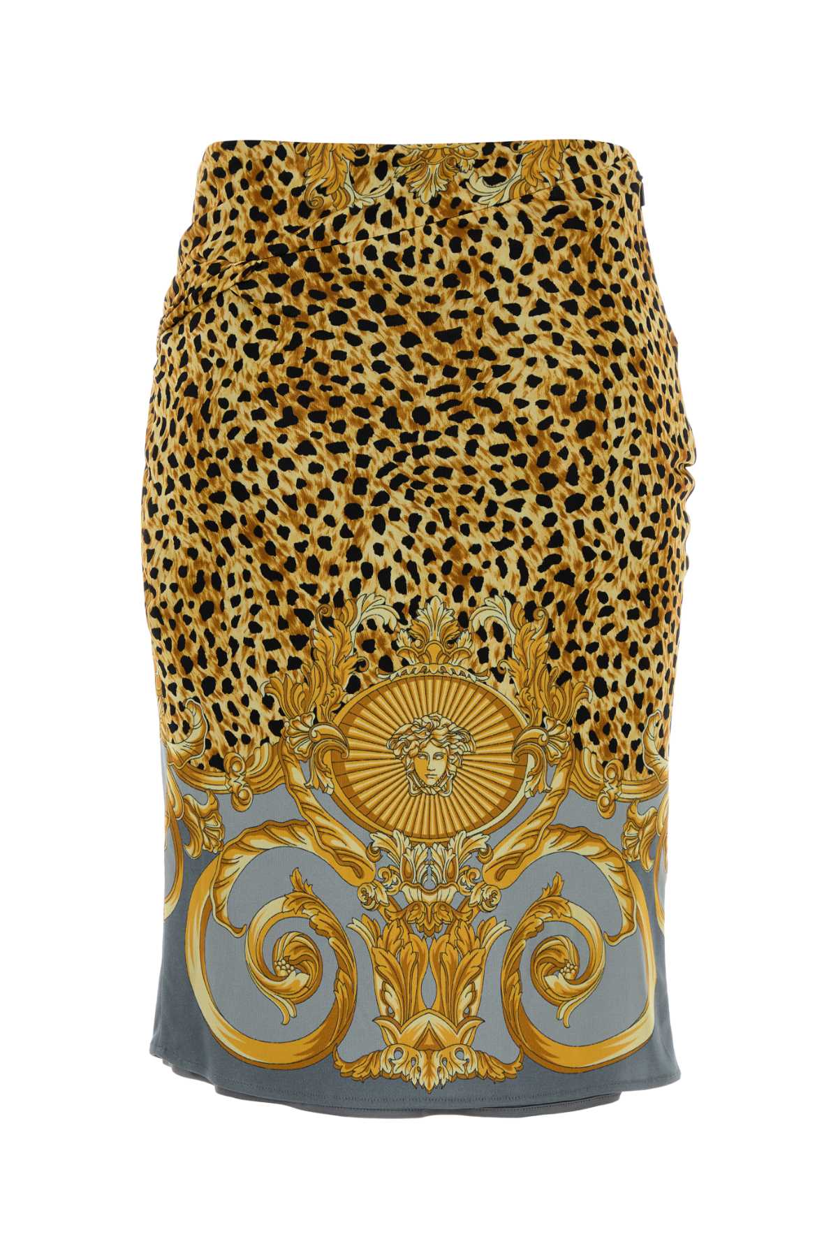 Printed Jersey Skirt Lightgreyelephantgrey Gonne