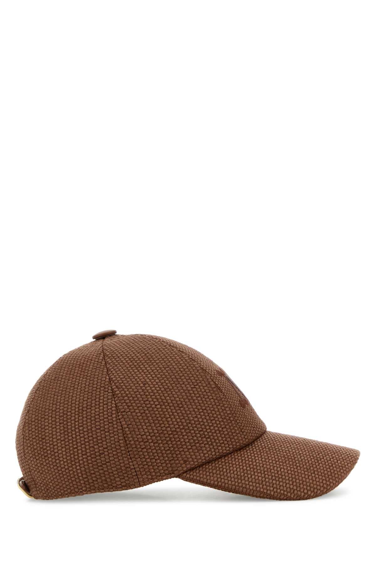 Brown Raffia Circense Baseball Cap Ambra Marrone Cappelli E Fasce Per Capelli