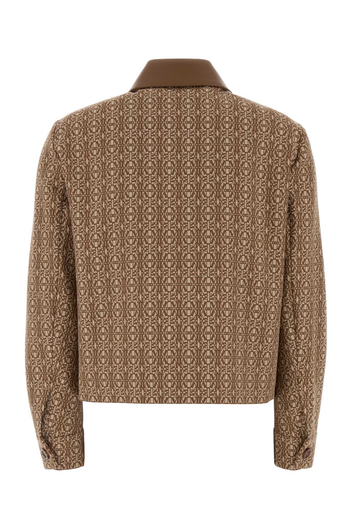 Embroidered Cotton Viborg Jacket Cammello Exterior: Giubbini